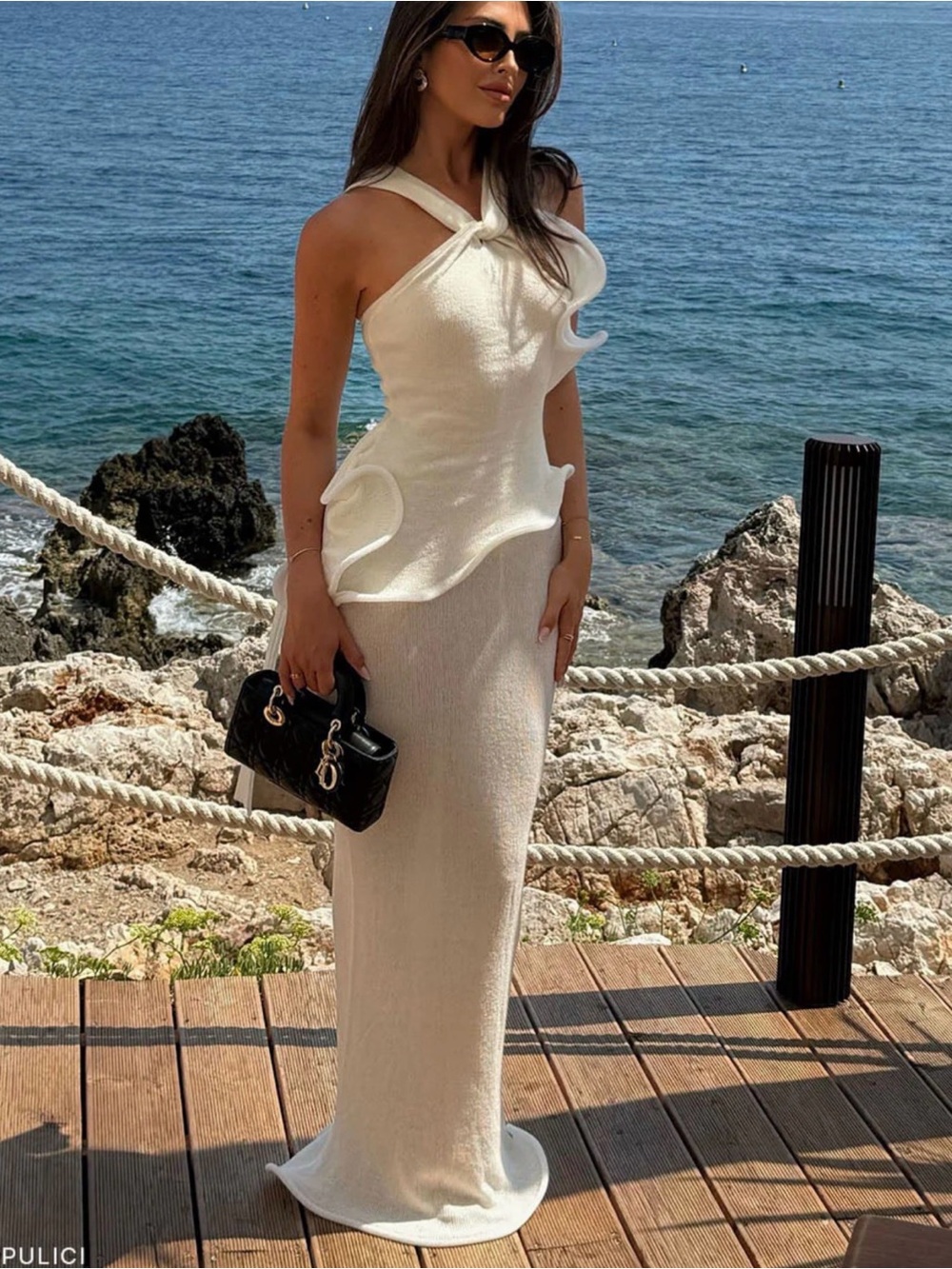 Meshki Caprice white maxi dress